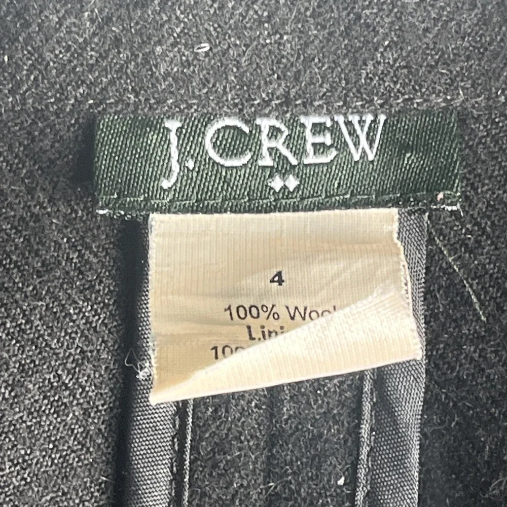 J.Crew Women Black Super  Lightweight Wool Classic Blazer Jacket Size 4